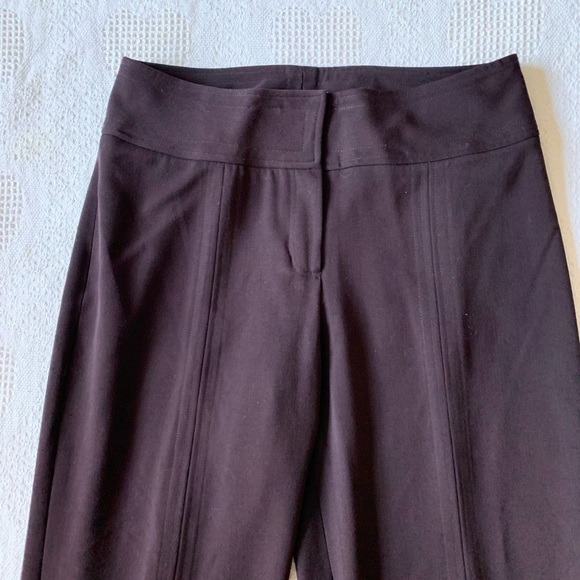 TAÏGA Brown High-rise bootcut Plain-front Trousers size 8 - Picture 10 of 10